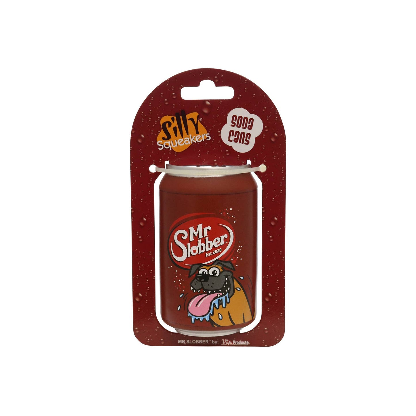 Silly Squeaker Soda Can Mr Slobber, Squeaky Novelty Dog Toy