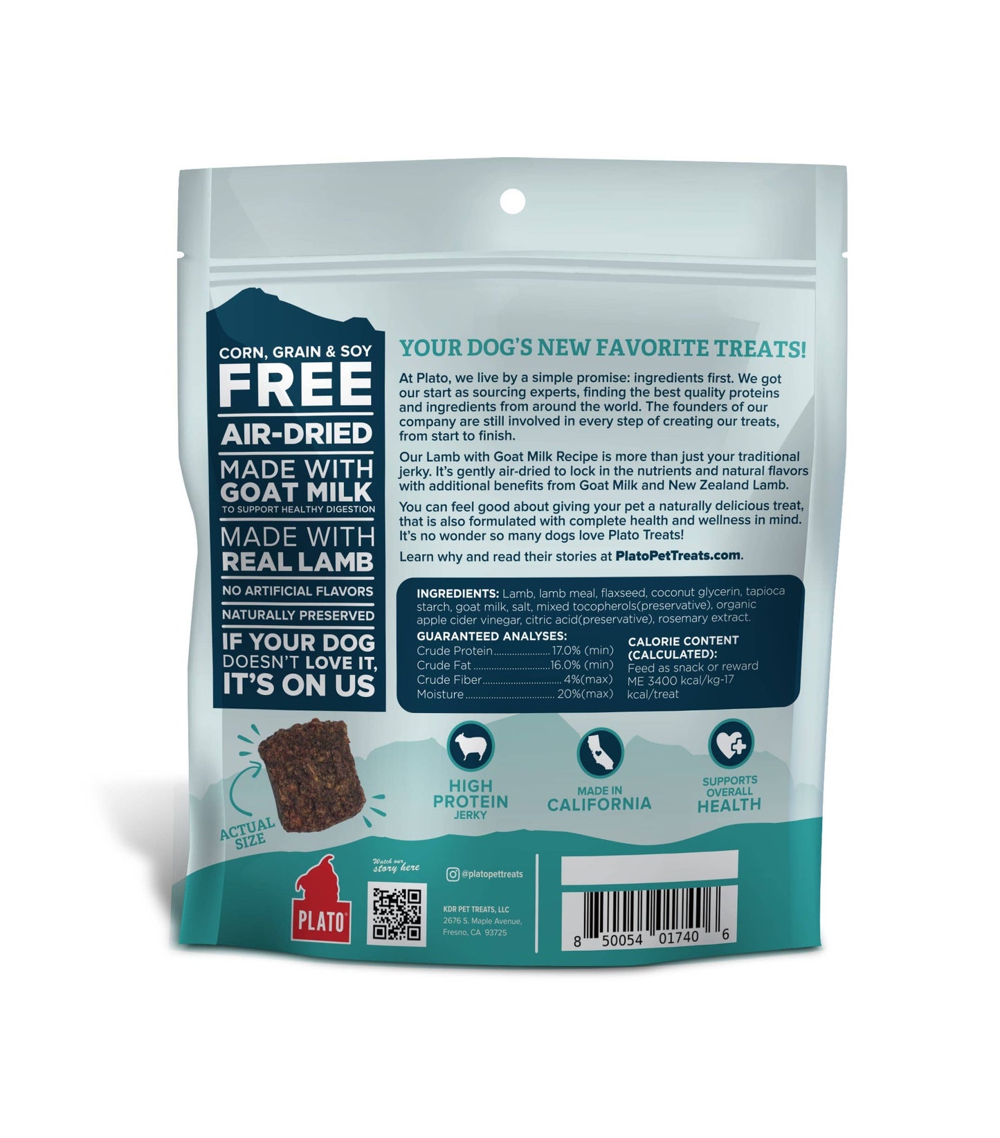 Plato Lamb with Goat Milk Jerky Bites 6oz