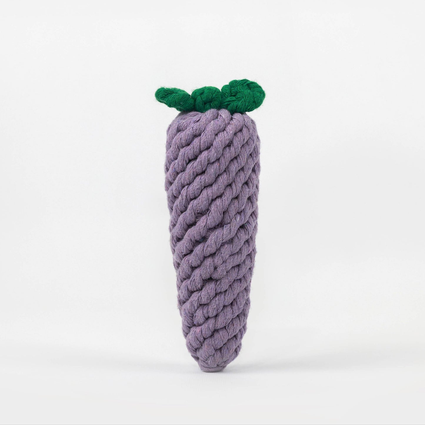 Knotty Pawz - Handmade Fruit and Vegetable Rope Toys, Macrame Toys: Eggplant