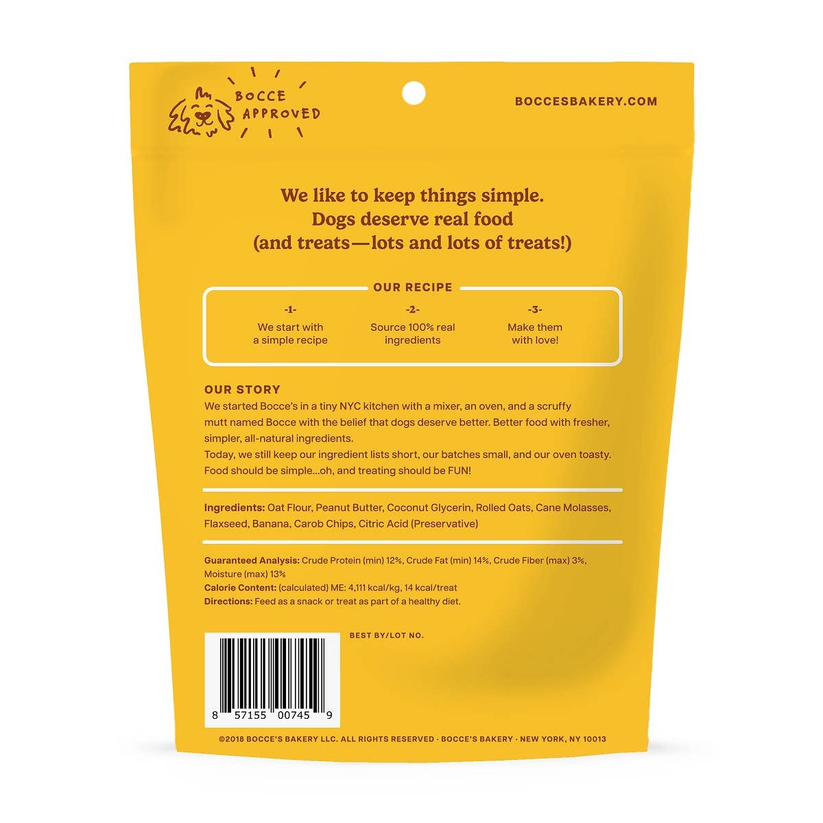 Bocce's Bakery - PB + Banana Soft & Chewy Dog Treats 6oz