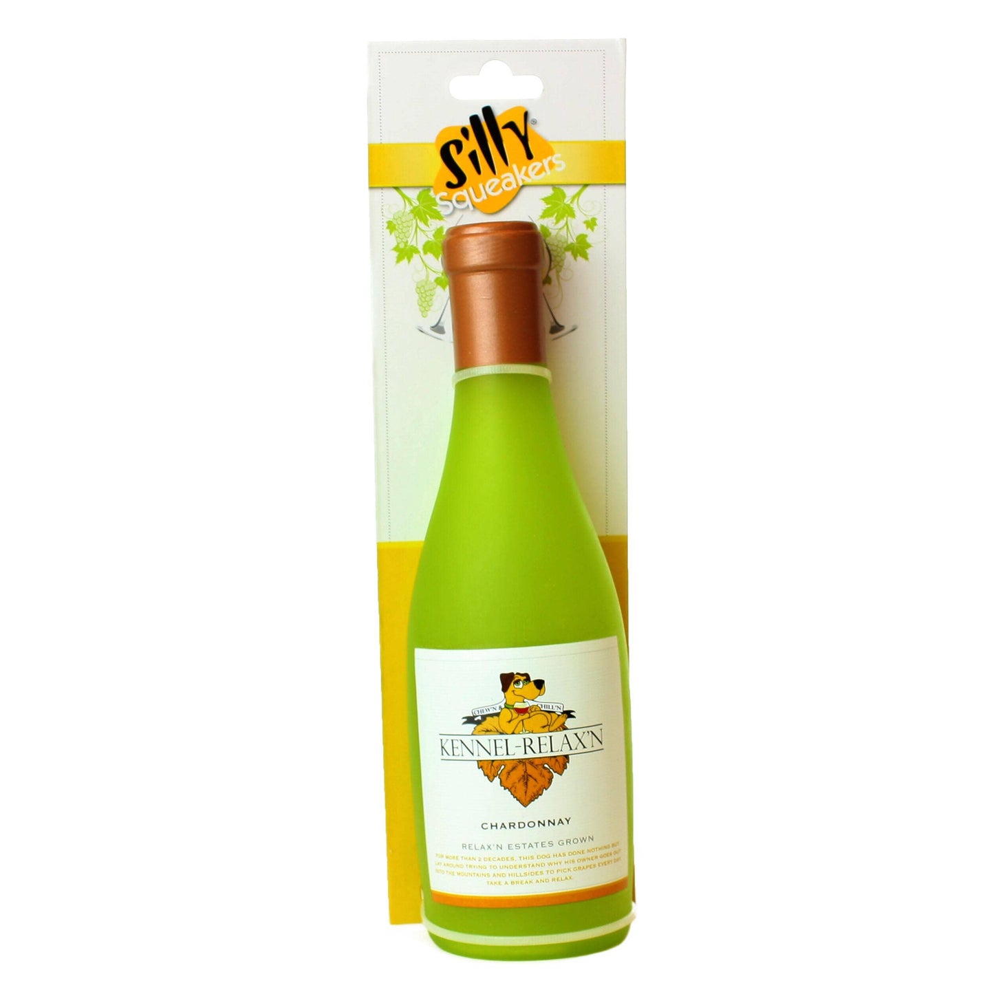 Silly Squeaker Wine Bottle Kennel Relaxin, Squeaky Dog Toy