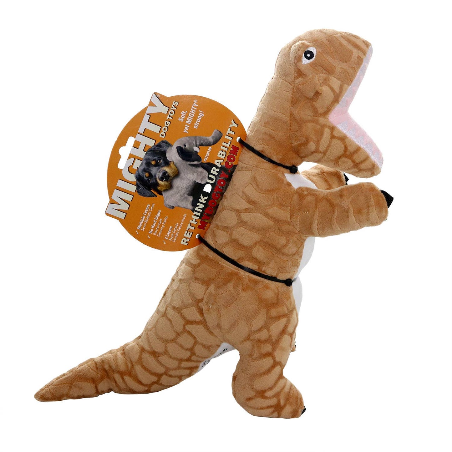 Mighty Dinosaur TRex, Plush, Squeaky Dog Toy
