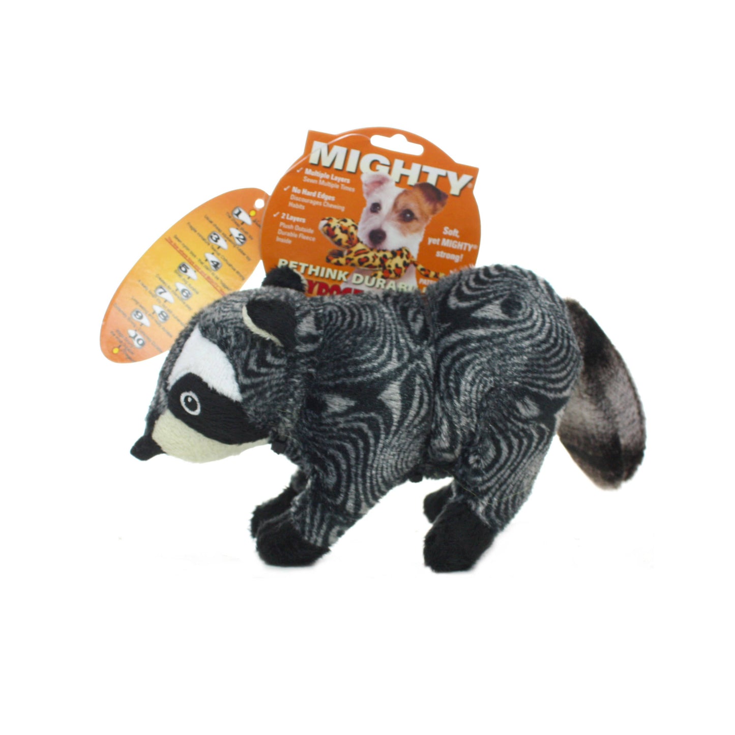 Mighty Jr Nature Raccoon, Plush, Squeaky Dog Toy