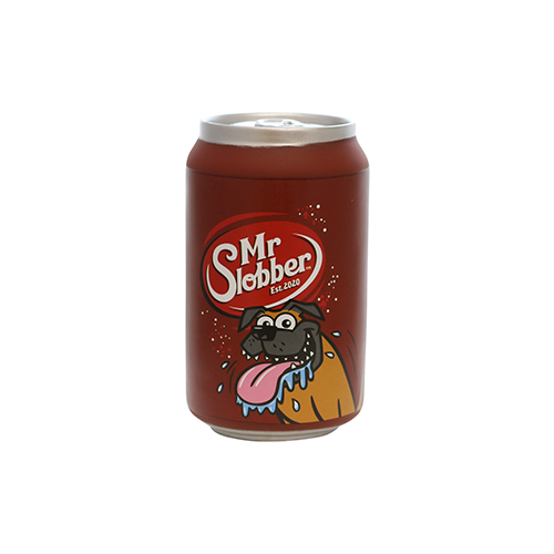 Silly Squeaker Soda Can Mr Slobber, Squeaky Novelty Dog Toy