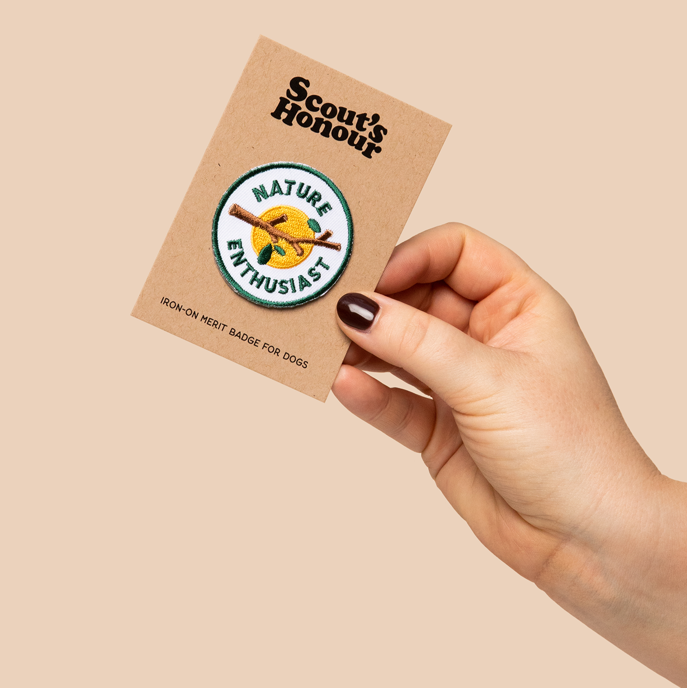 Scout's Honour - Nature Enthusiast iron-on patch for dogs