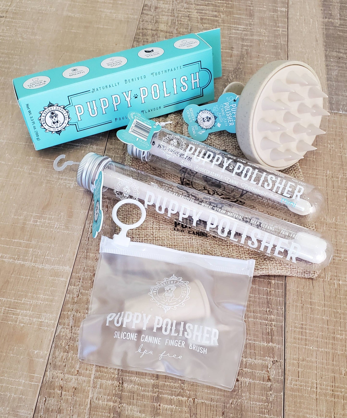 Wag & Bright Supply Co. : Puppy Polisher Eco Toothbrush - (Medium)