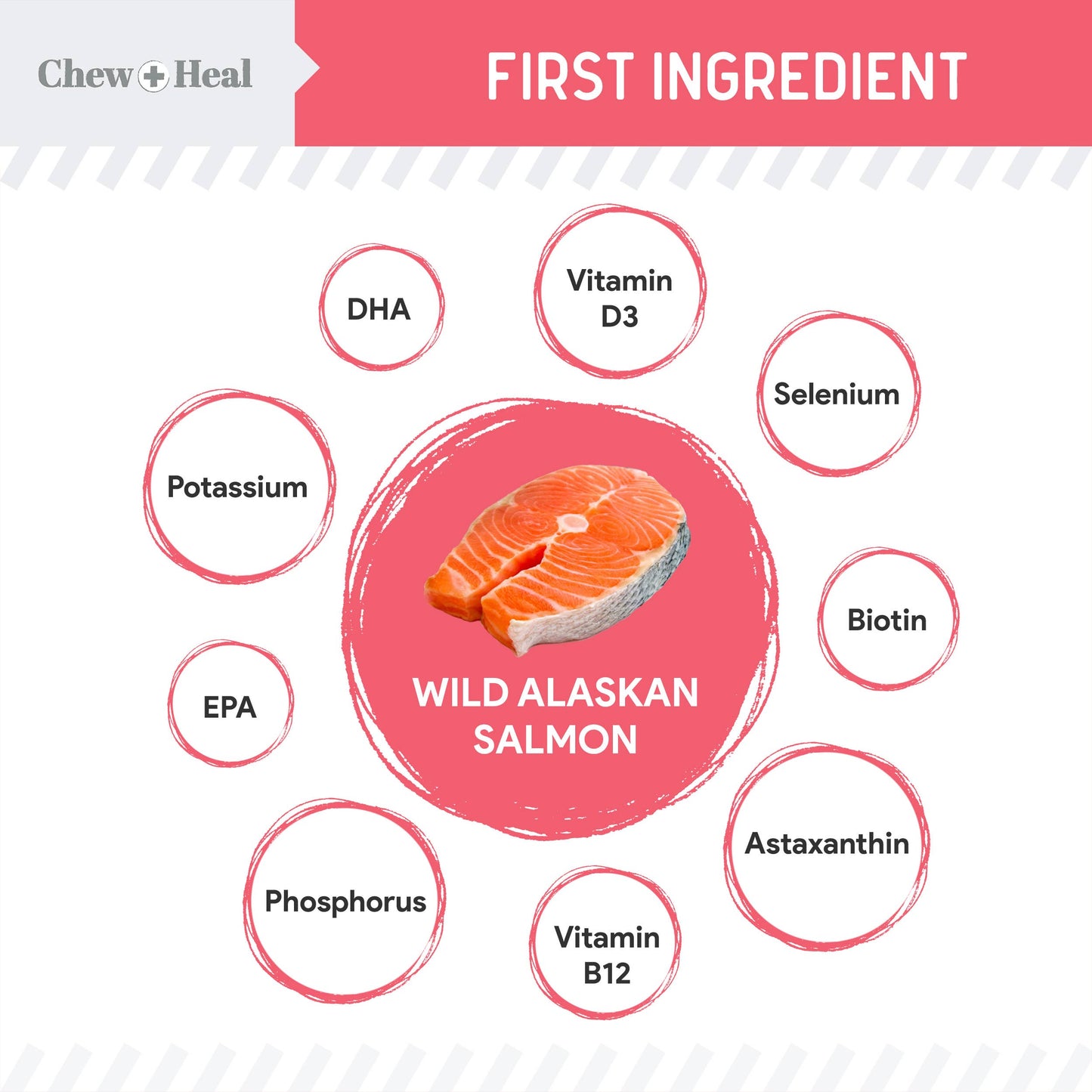 Chew + Heal : Puppy Wild Alaskan Salmon Limited Ingredient Dog Treats: 5oz