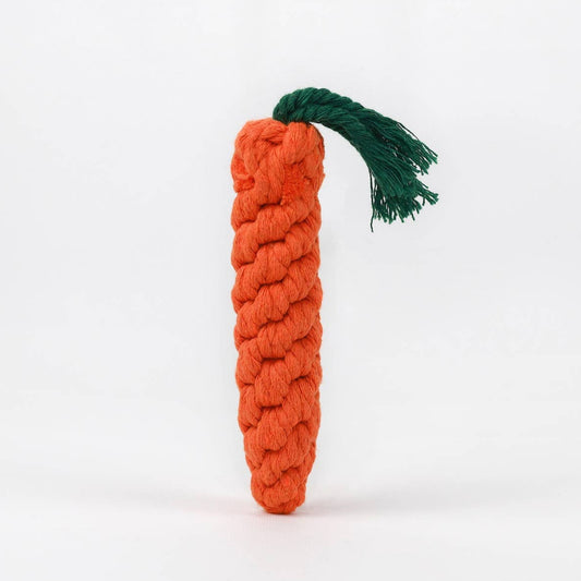 Monli Pet Toys - Handmade Fruit and Vegetable Rope Toys, Macrame Toys: Carrots