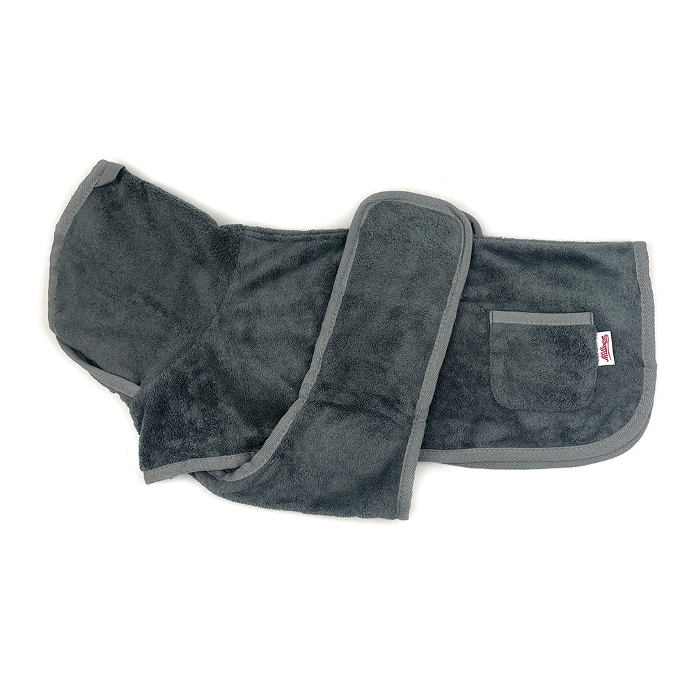 Dog Bathrobe & Towel Set - Granite Grey