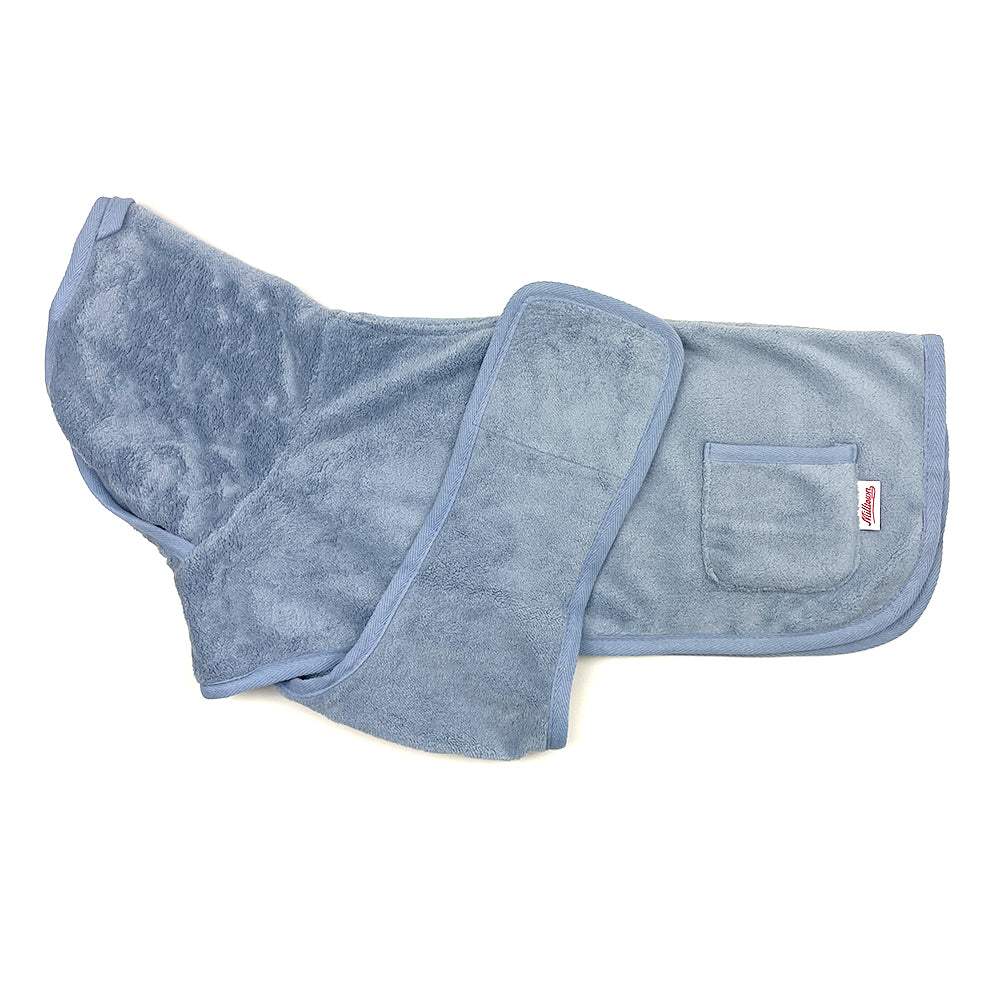 Dog Bathrobe & Towel Set - Powder Blue