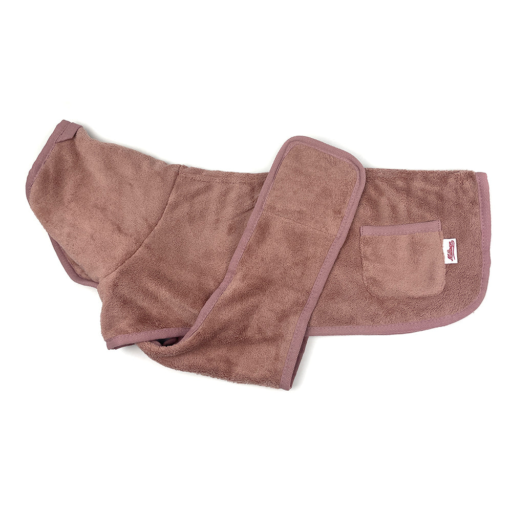 Dog Bathrobe & Towel Set - Rose