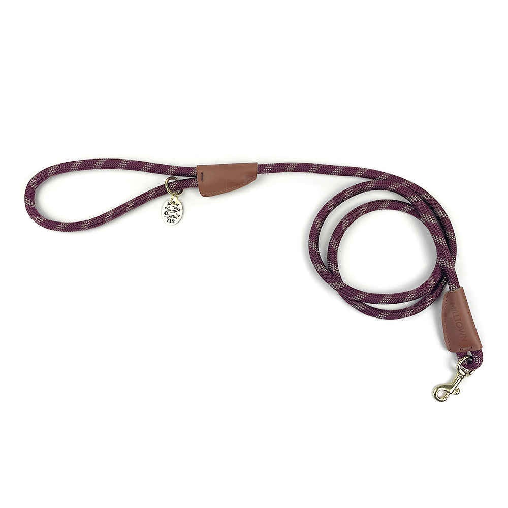 Milltown Rope Leash - Maroon