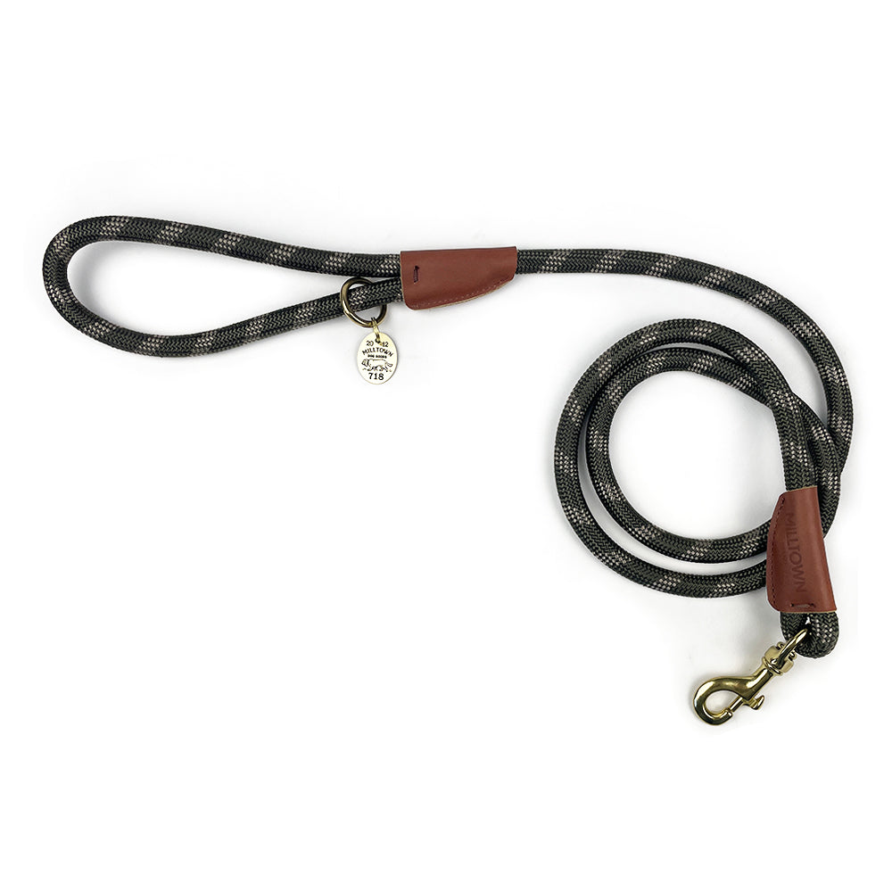 Milltown Rope Leash - Olive