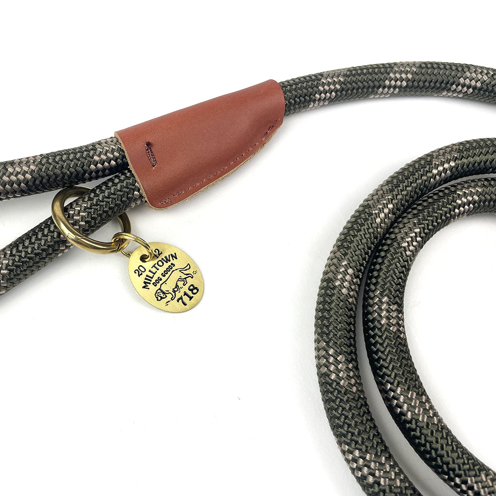 Milltown Rope Leash - Olive