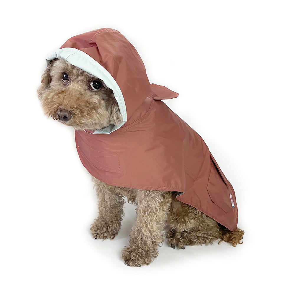 Dog Reversible Rain Coat - Cinnamon-Mint