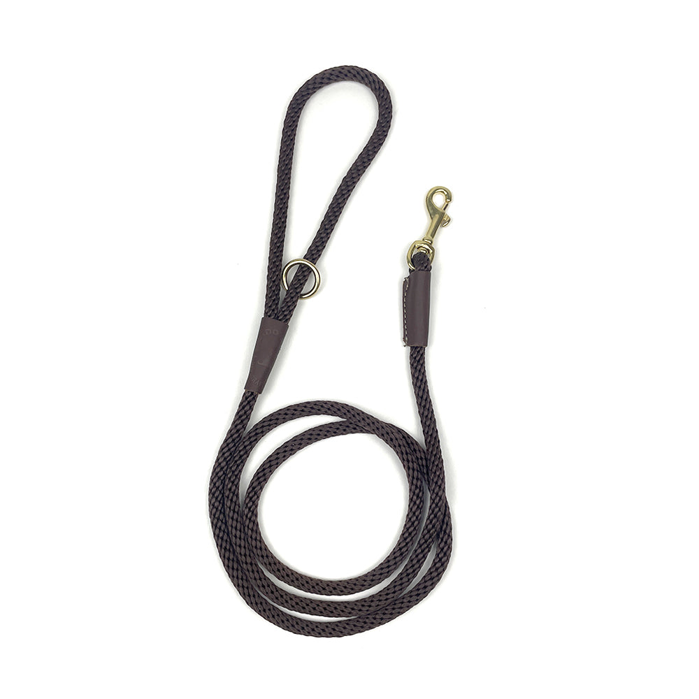 Mendota Dog Rope Leash - Dark Brown