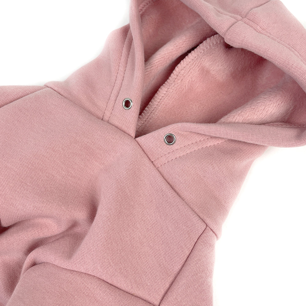 Pullover Dog Hoodie - Dusty Pink