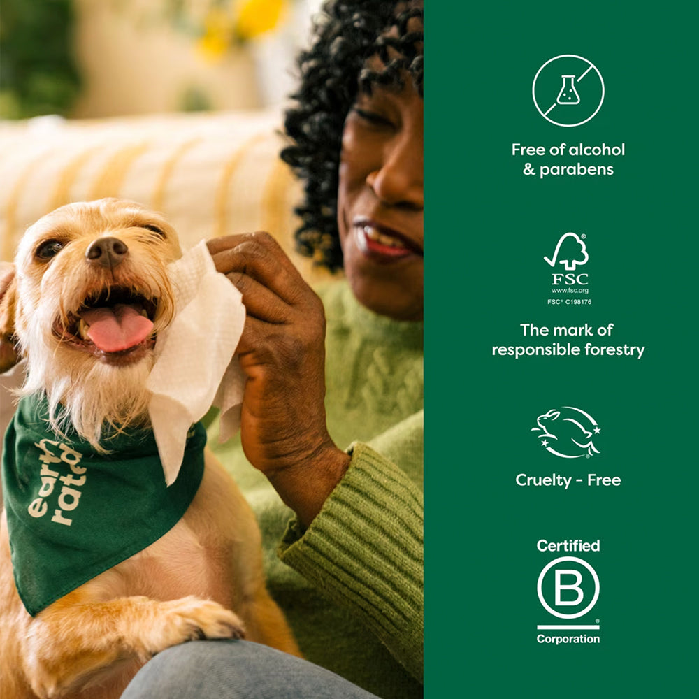 Earth Rated - Dog Ear Cleansing Wipes 60ct