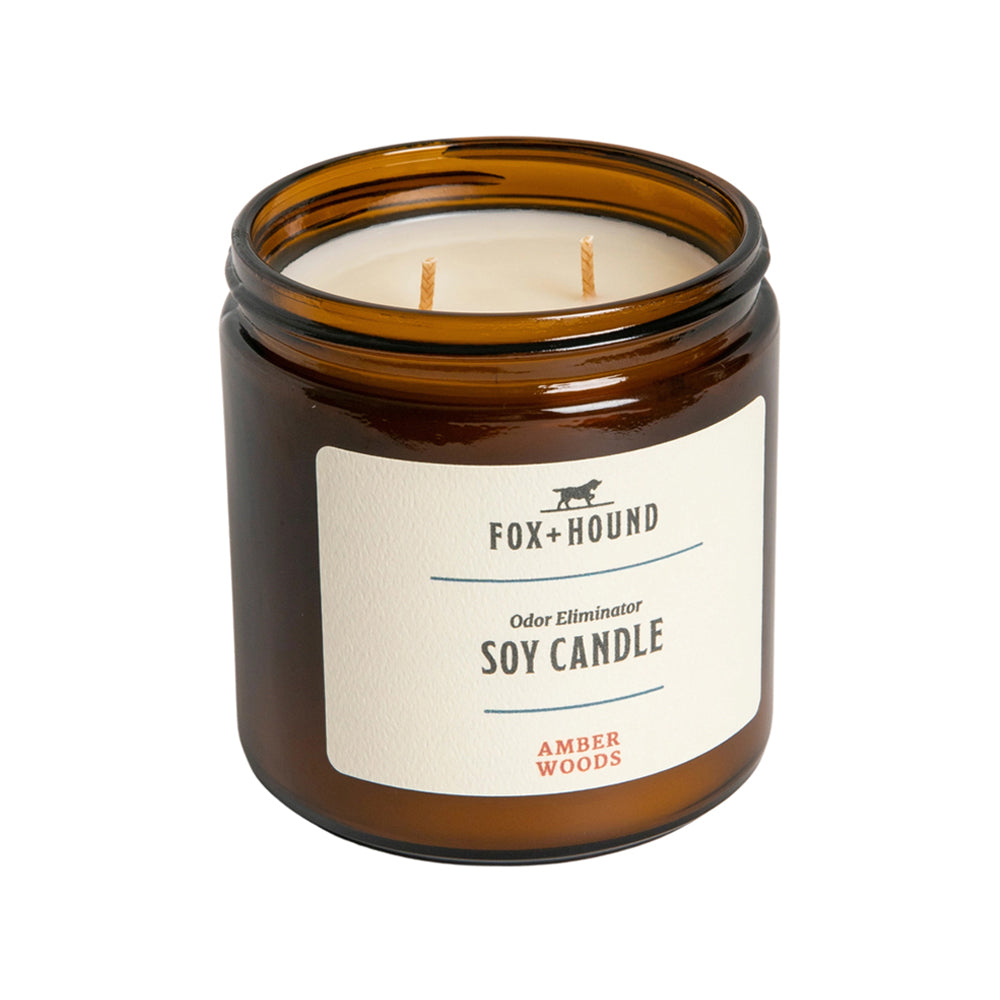 Fox + Hound - Odor Eliminating Soy Candle - Amber Woods