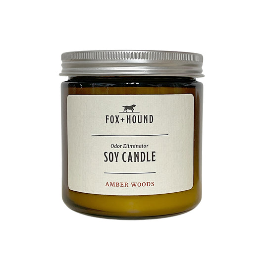 Fox + Hound - Odor Eliminating Soy Candle - Amber Woods