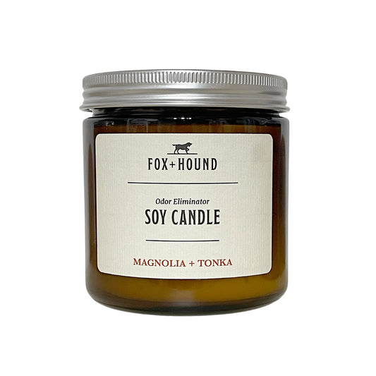 Fox + Hound - Odor Eliminating Soy Candle - Magnolia + Tonka
