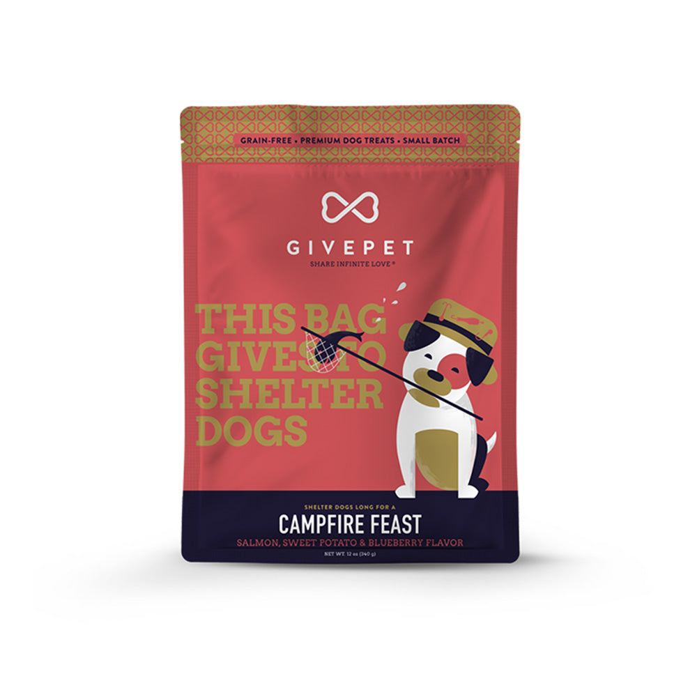 GivePet - Baked Dog Treats - Campfire Feast - Salmon, Sweet Potato, Blueberry