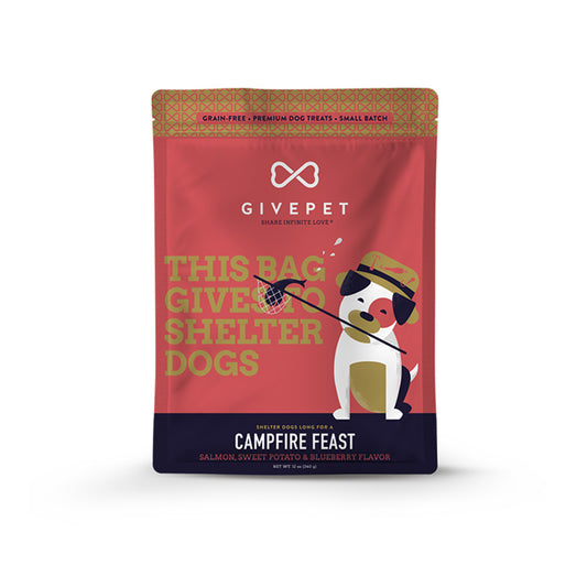 GivePet - Baked Dog Treats - Campfire Feast - Salmon, Sweet Potato, Blueberry