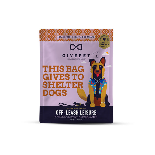 GivePet - Soft Dog Treats - Off Leash Leisure - Apple Sauce, Bacon, Cinnamon