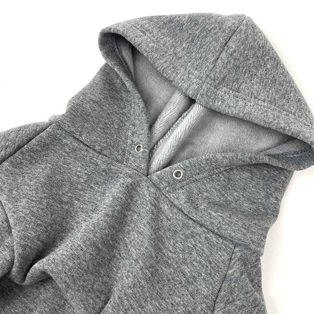 Pullover Dog Hoodie - Heather Grey