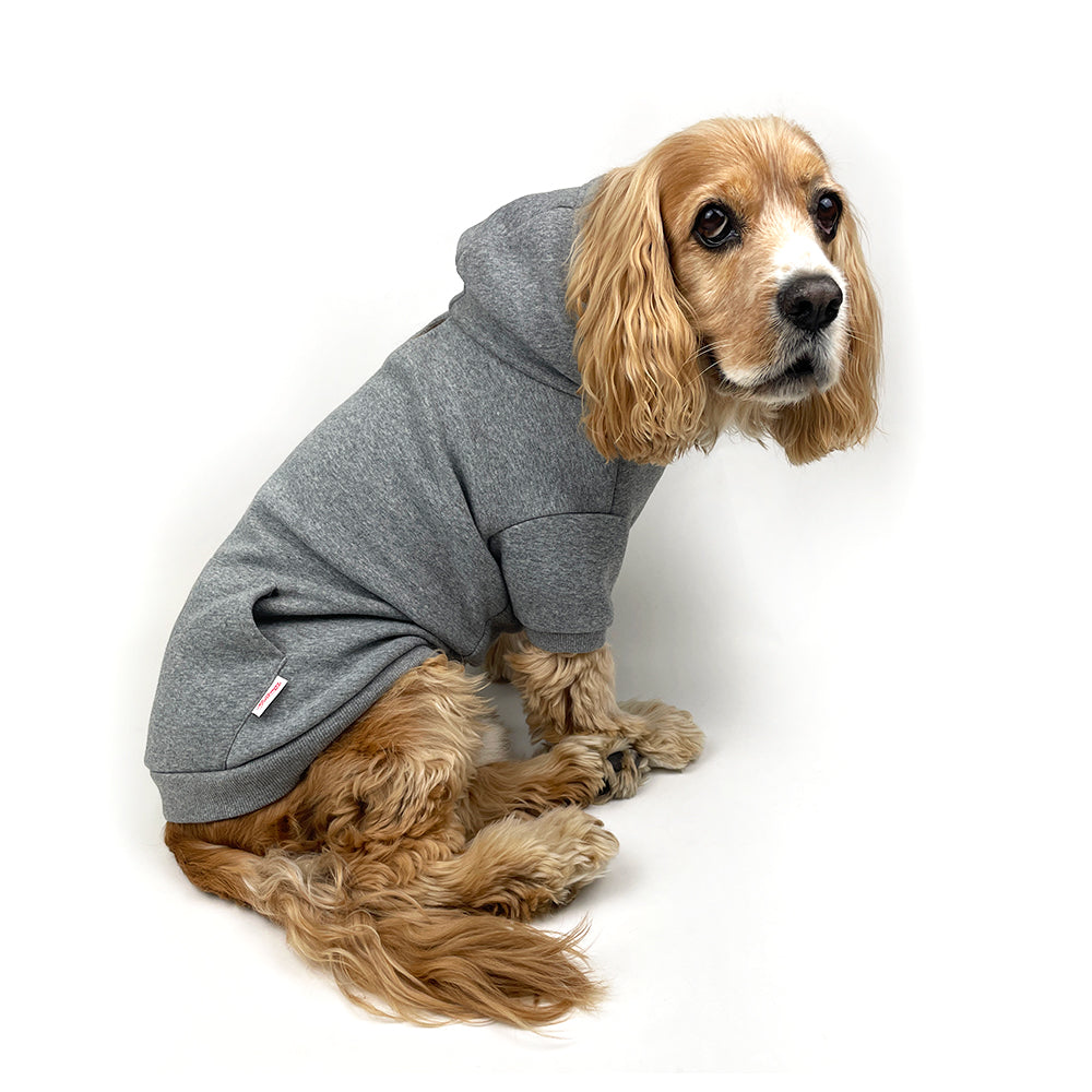 Pullover Dog Hoodie - Heather Grey