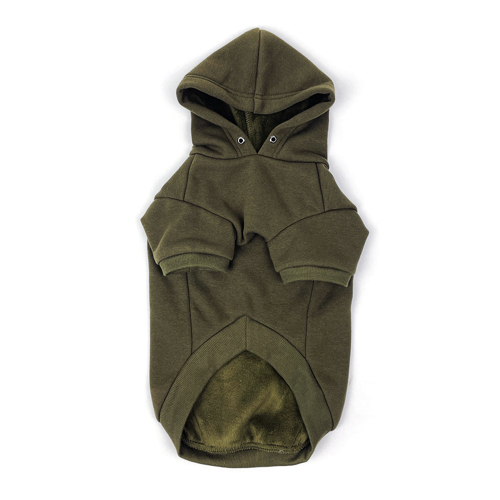 Pullover Dog Hoodie - Olive Green