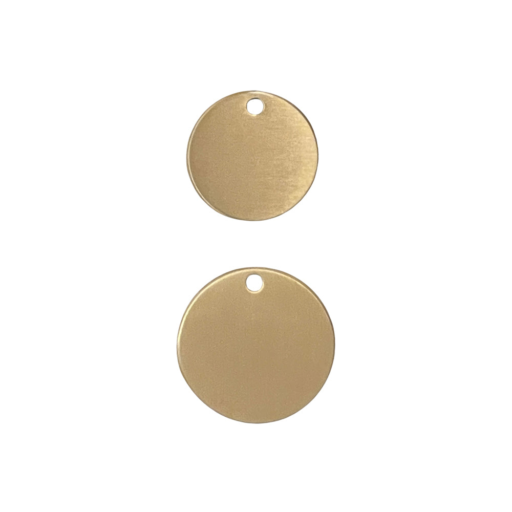 Solid Brass Pet ID Tag – Round