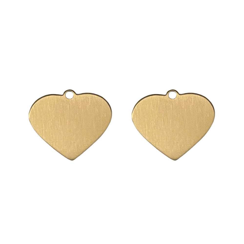 Solid Brass Pet ID Tag – Heart