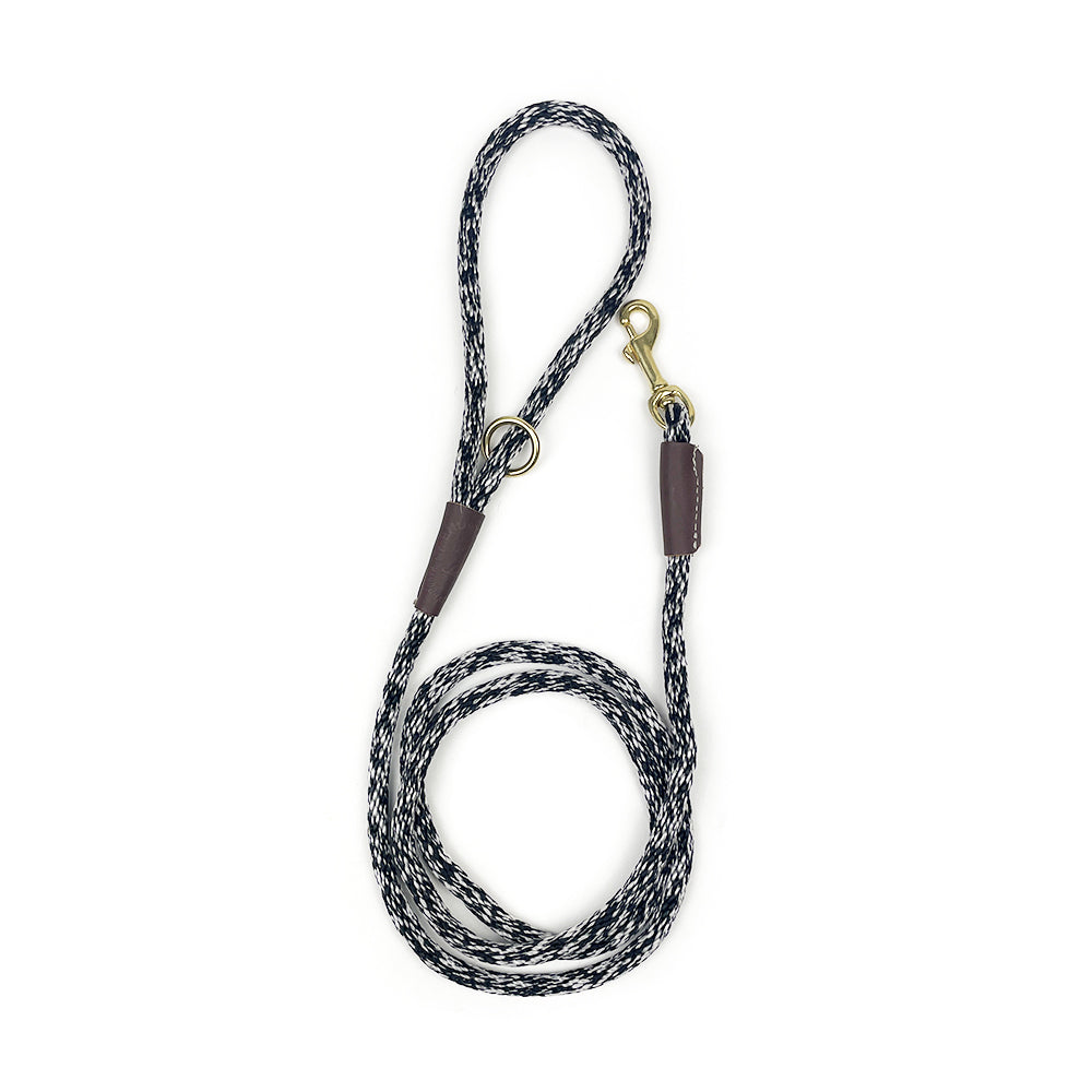 Mendota Dog Rope Leash - Salt & Pepper