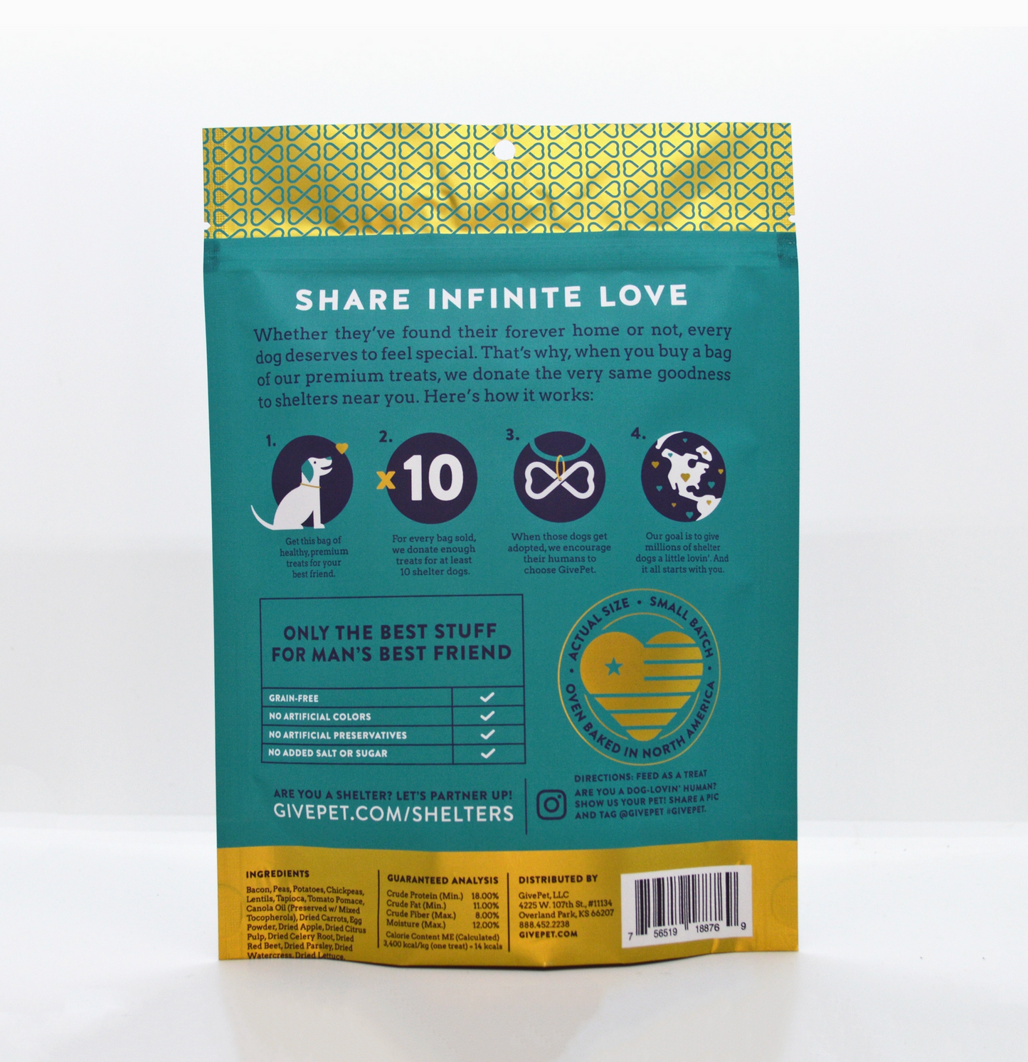 GivePet - Baked Dog Treats - Breakfast All Day - Bacon, Egg, Orange