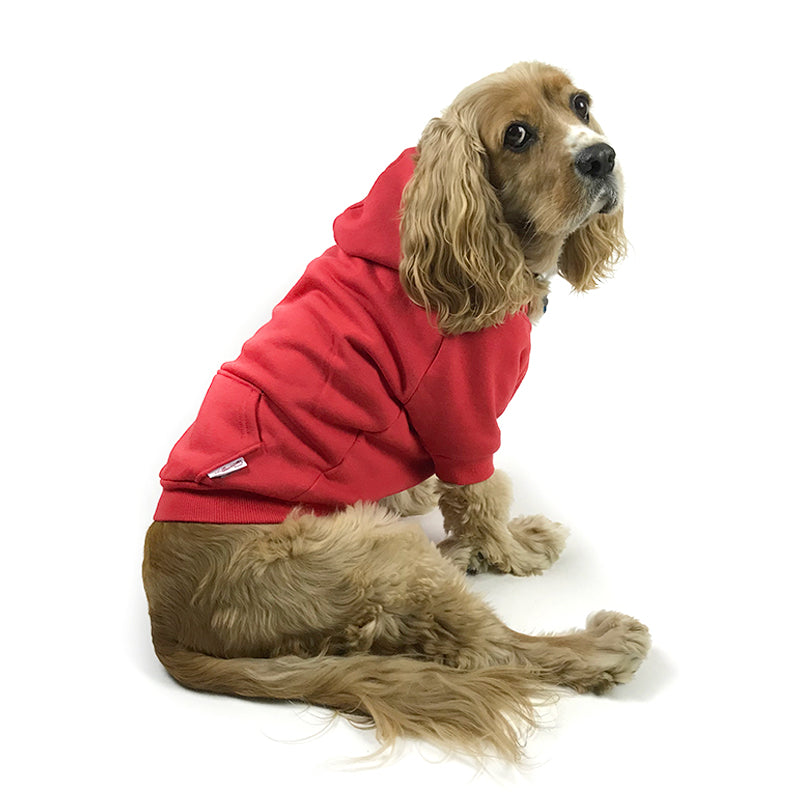 Zip Up Dog Hoodie  - Vintage Red