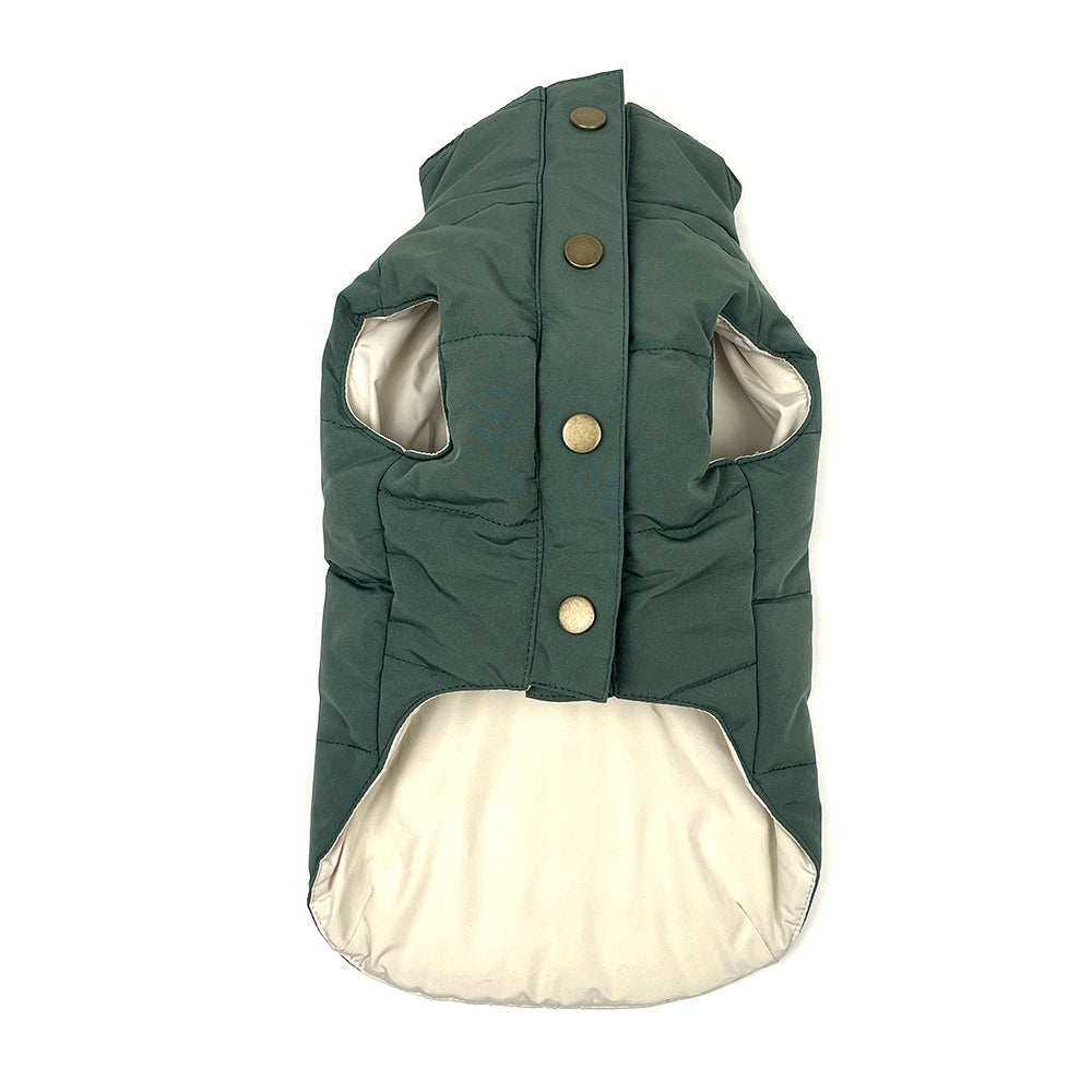 Dog Puffer Vest Jacket - Evergreen