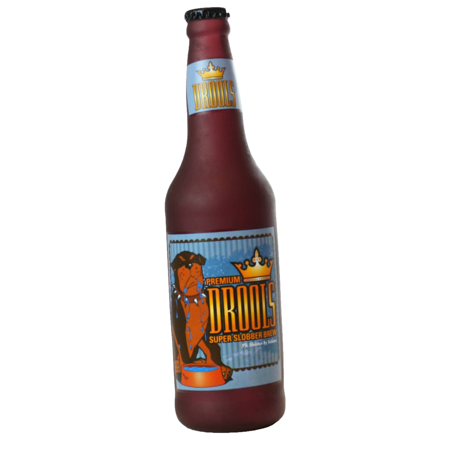 Silly Squeaker Beer Bottle Drools, Squeaky Novelty Dog Toy