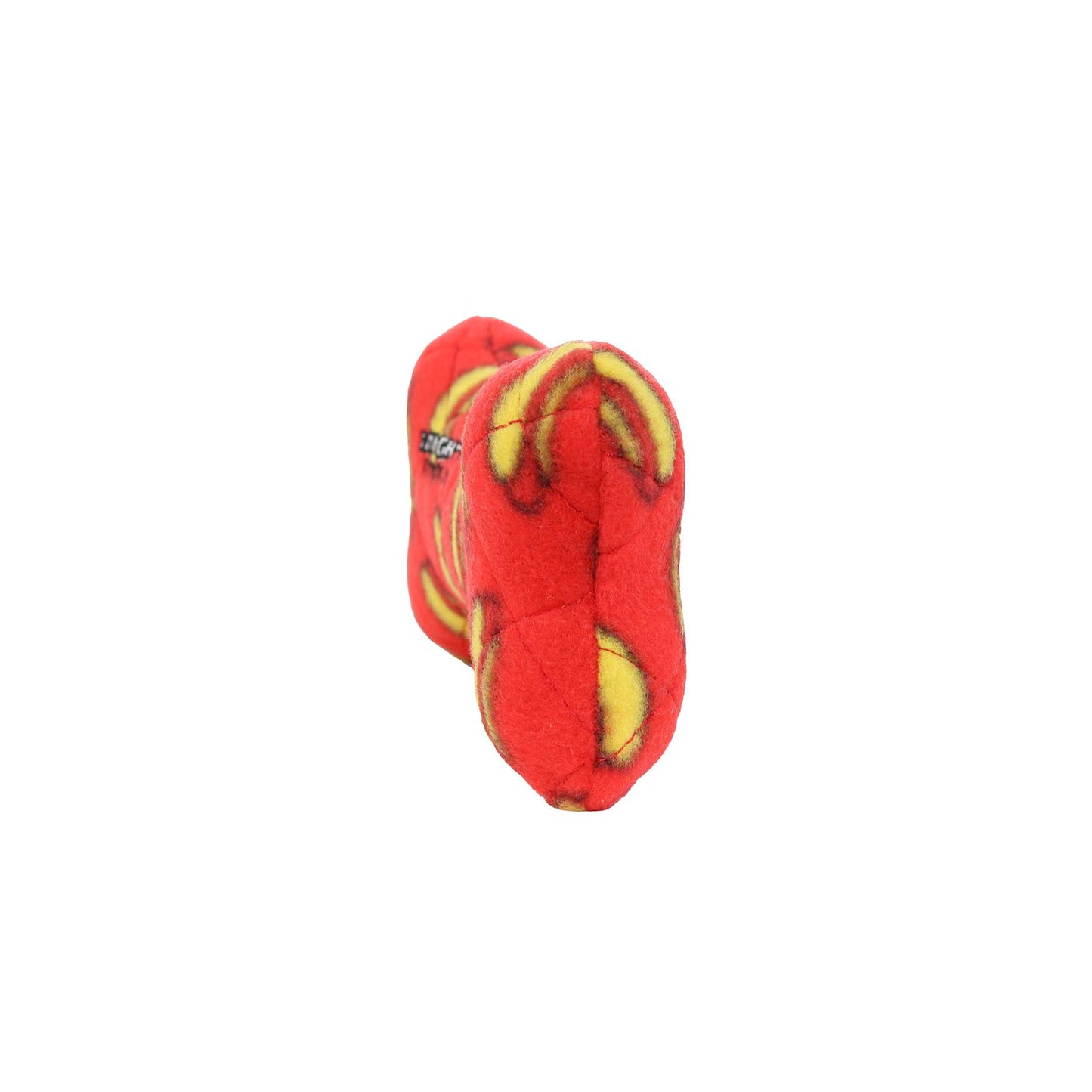 Mighty Bone- Medium Red Squeaky Dog Toy, No Stuffing