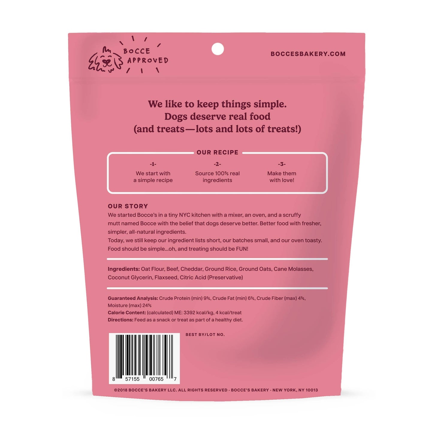 Bocce's Bakery - Say MOOOO Training Bites Dog Treats 6oz