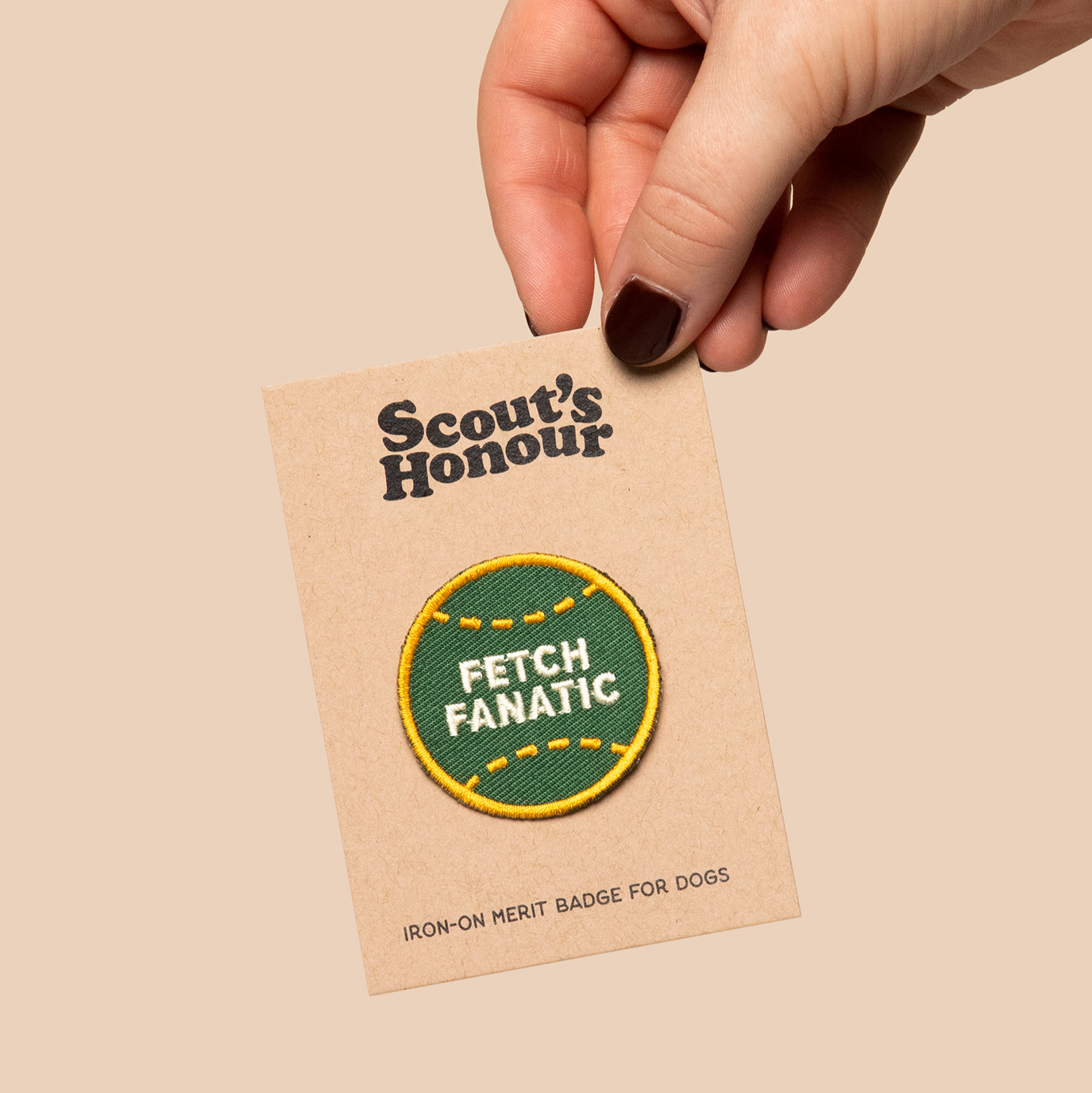 Scout's Honour - Fetch Fanatic iron- on patch for dogs