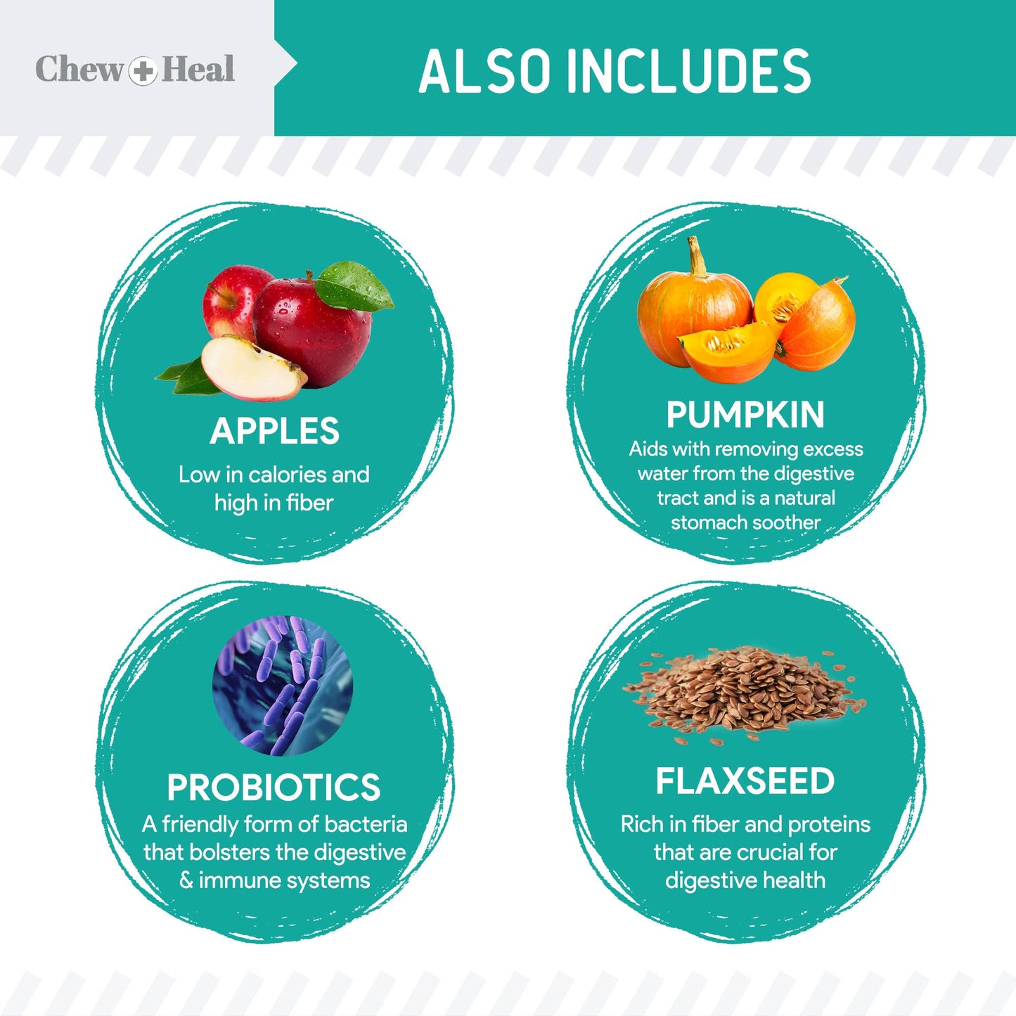Chew + Heal : Wild Alaskan Probiotic Soft Jerky Treats for Dogs - 5oz.