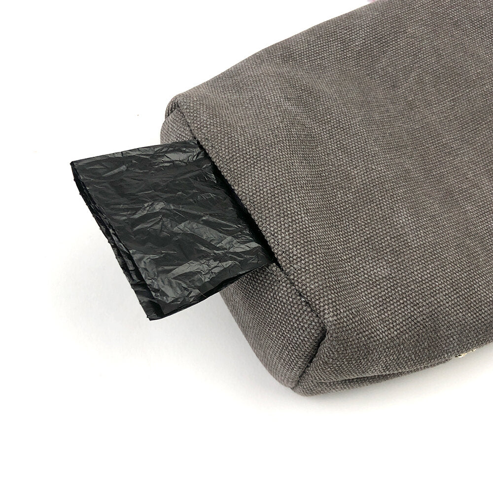 Dog Waste Bag Dispenser Combo - Slate Gray - Waterproof Washed Canvas