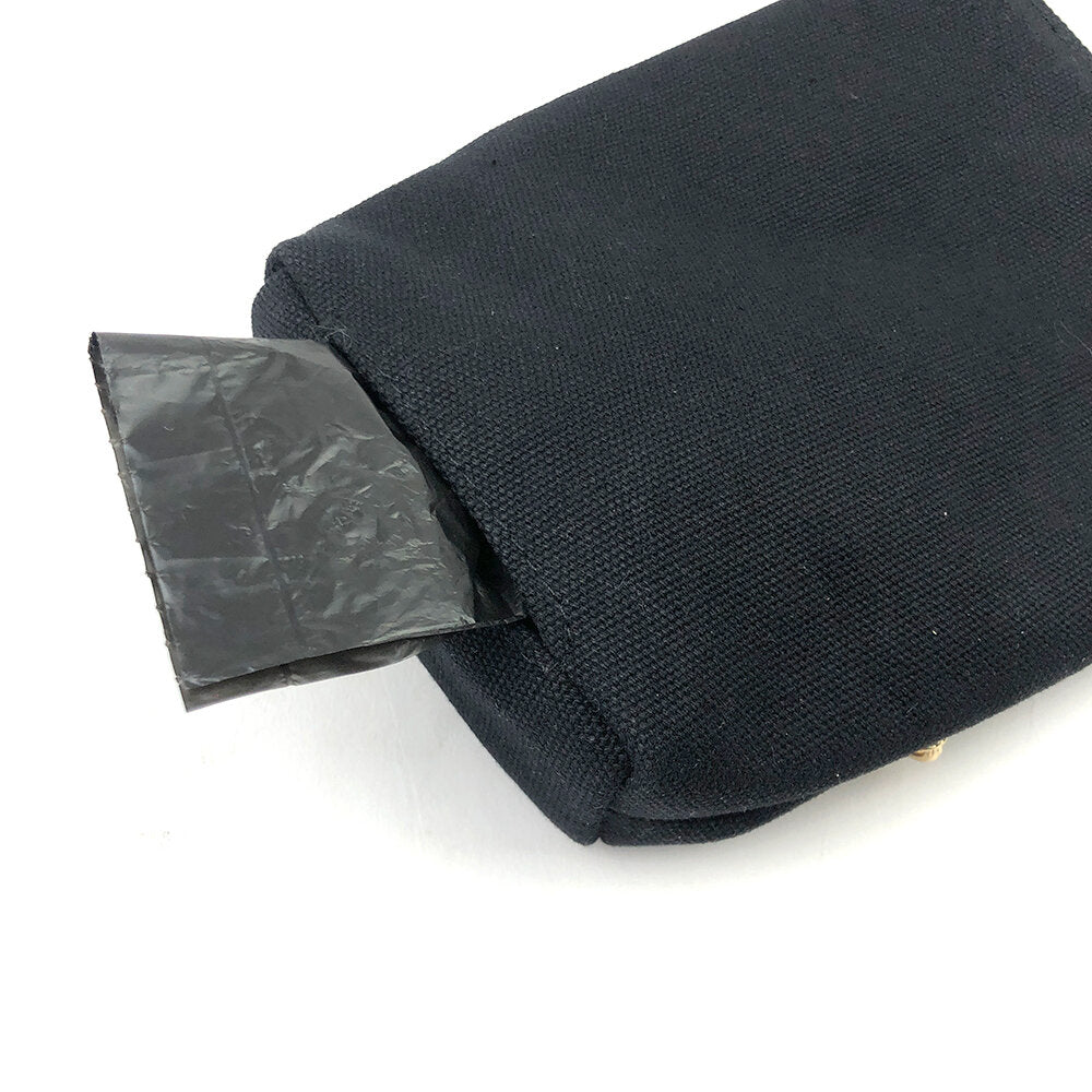 Dog Waste Bag Dispenser Combo - True Black - Waterproof Canvas