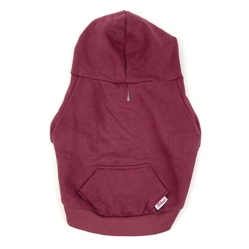 Zip Up Dog Hoodie  - Burgundy