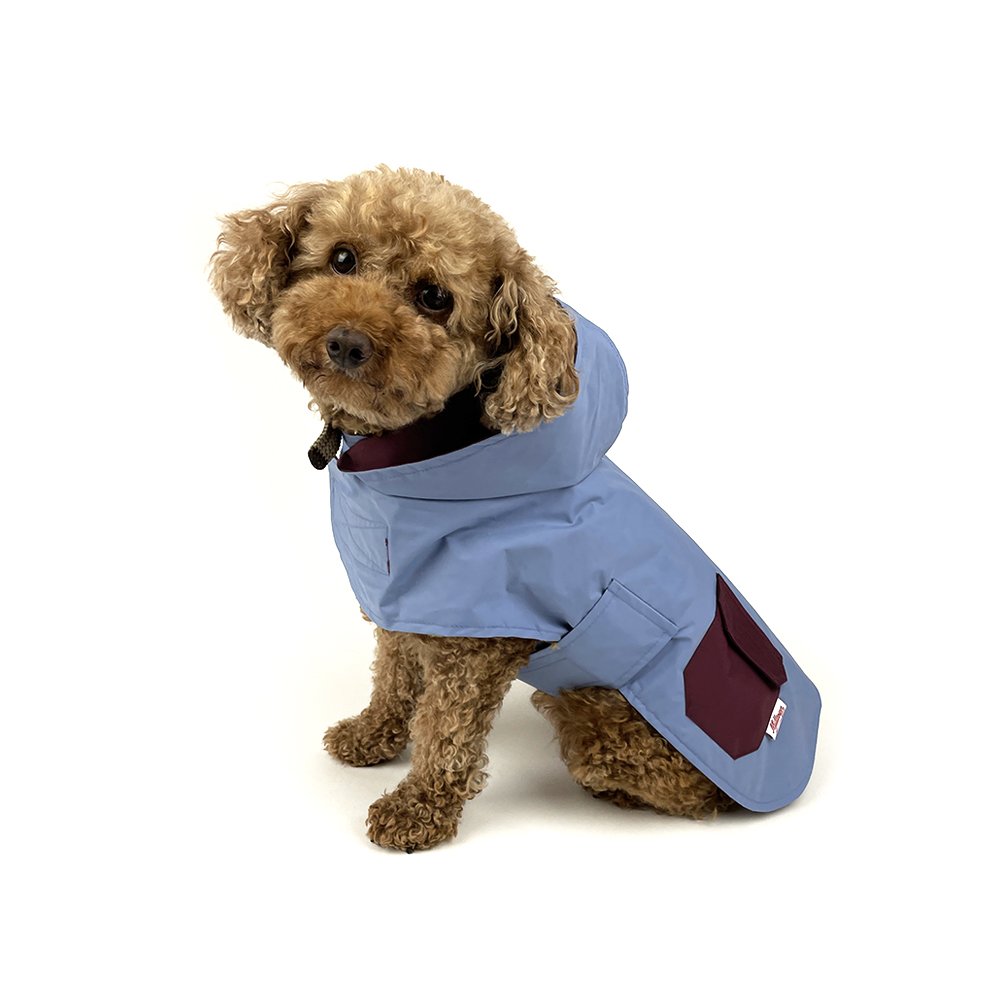 Dog Reversible Rain Coat - Cabernet-Blue