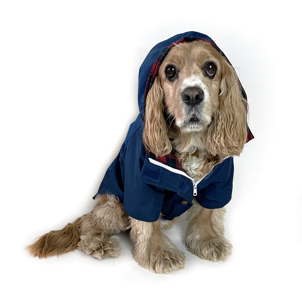 Dog Rain Jacket - Navy Blue