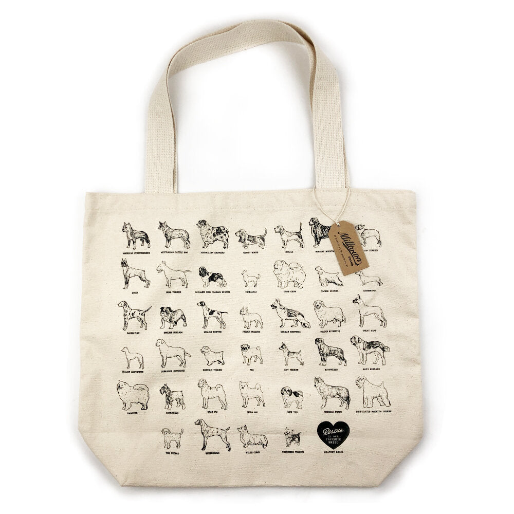 Dog Breeds Tote Bag