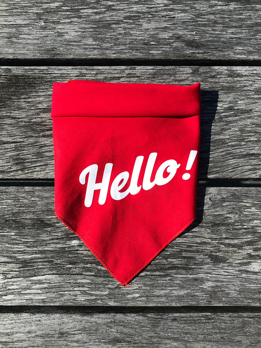 Dog Bandana - Hello!
