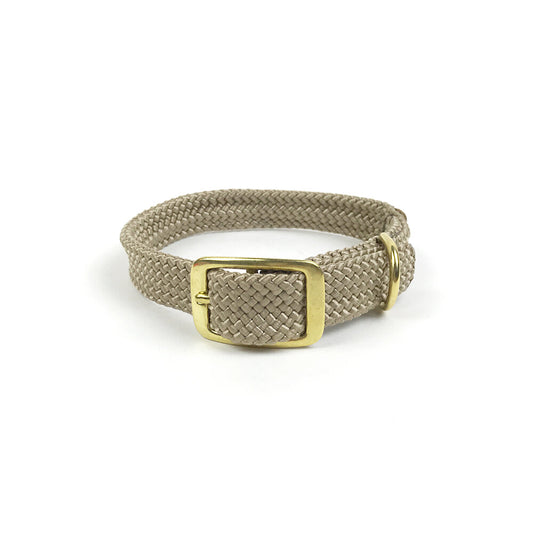 Mendota Double Braided Dog Collar - Beige